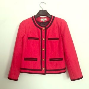 J. Crew pink blazer with lovely details sz 8